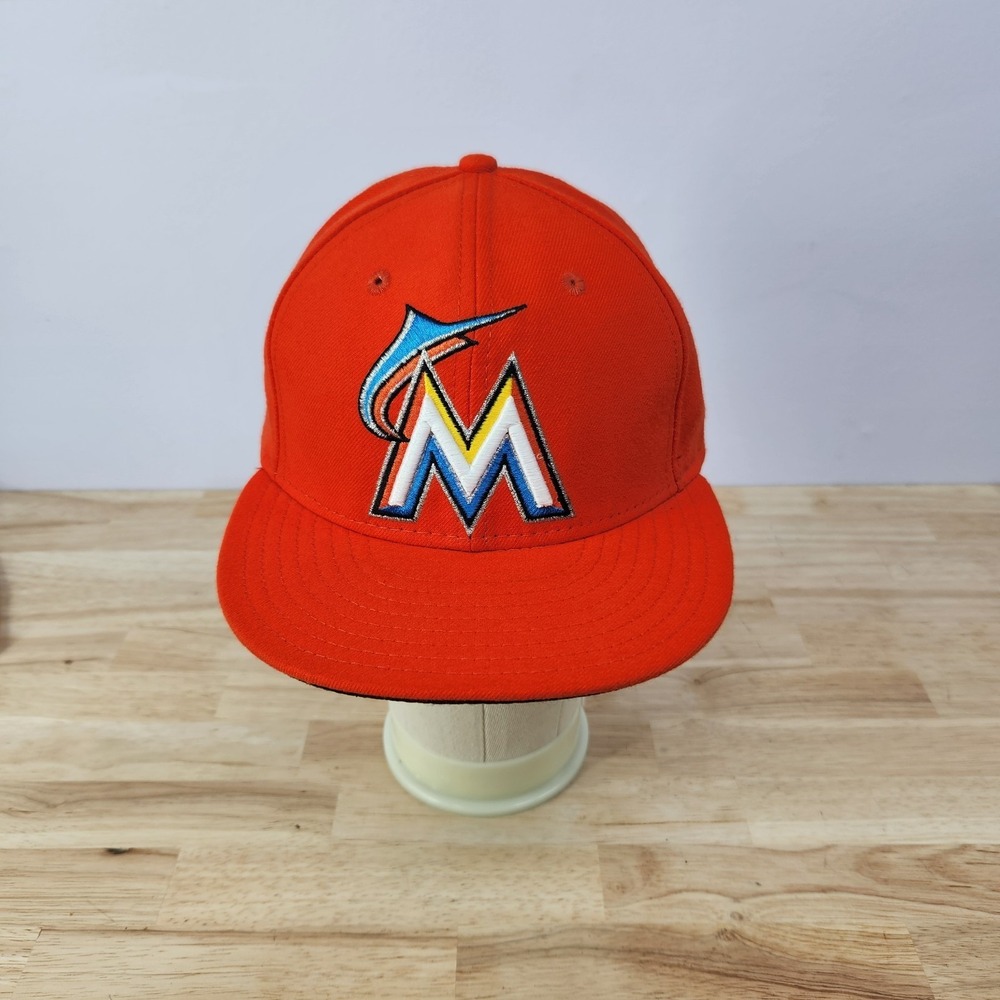 Miami Marlins New Era 59fifty Official On Field Cap Hat Fitted Size 7 1/4  MLB